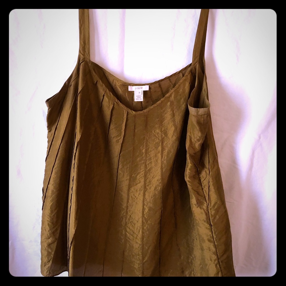 J crew ochre silk cami